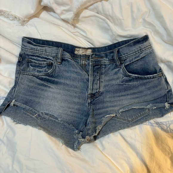 Pants - Free People Shark Bite Denim Jean Shorts